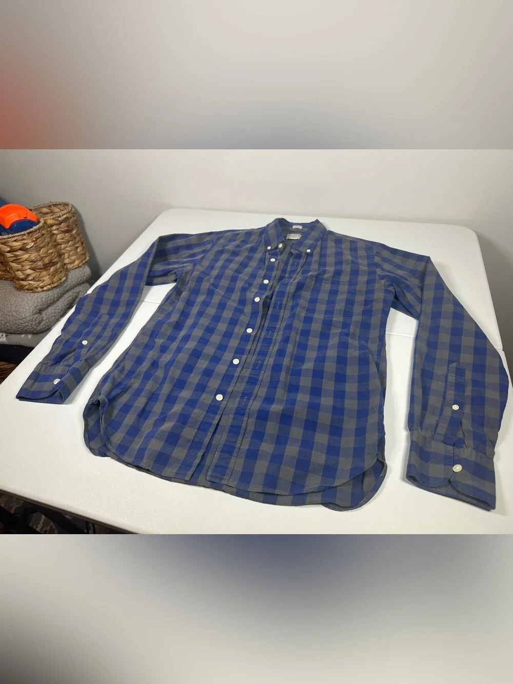 J. Crew Gingham Plaid Slim Fit Button Down Shirt